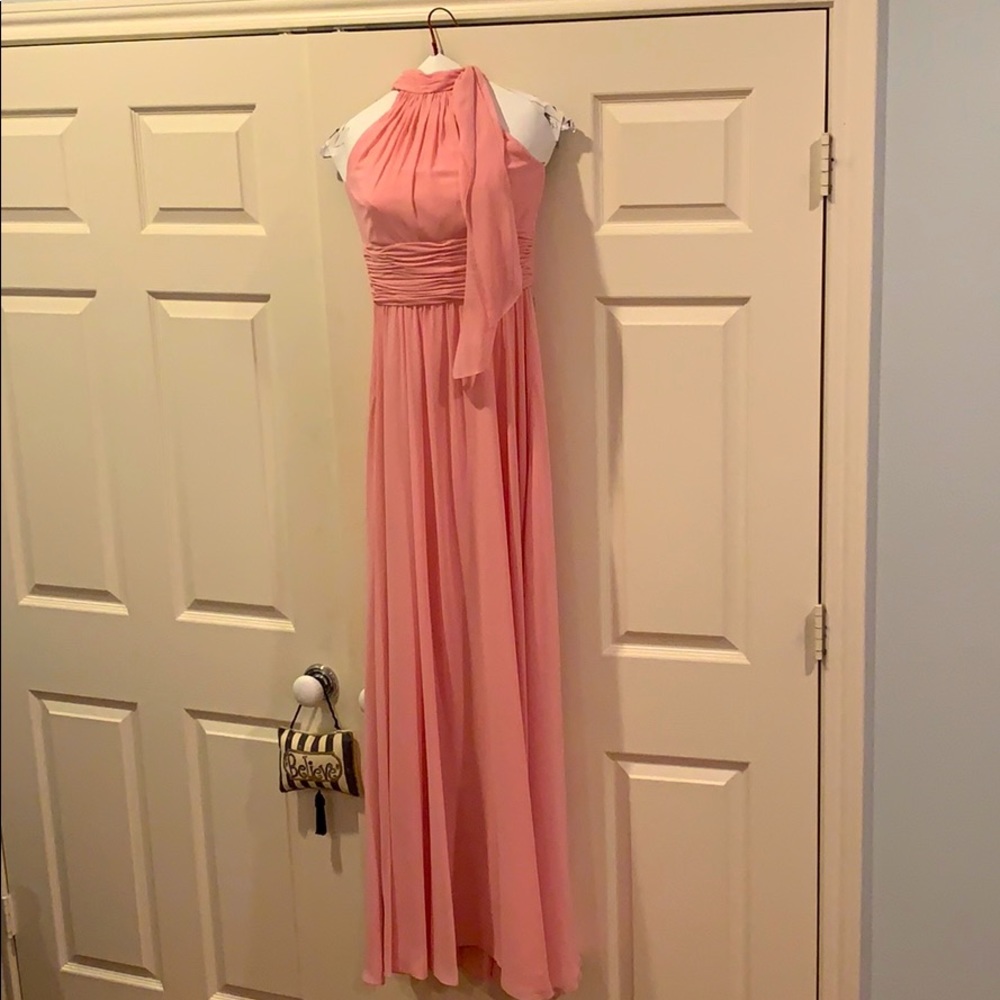 Pink floor length dress